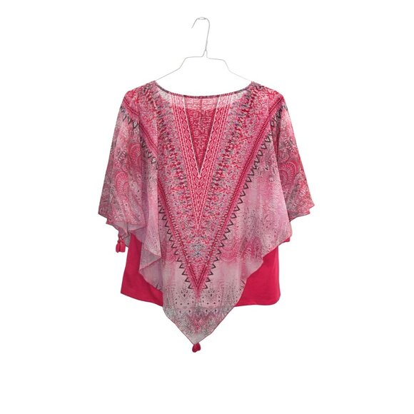 New Directions Womens Short Sleeve Gauzy Blouse Size XL - Picture 3 of 3